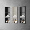Stainless Steel Niche Cabinet Living Room Bathroom Embedded Design Wall Metal Shelf