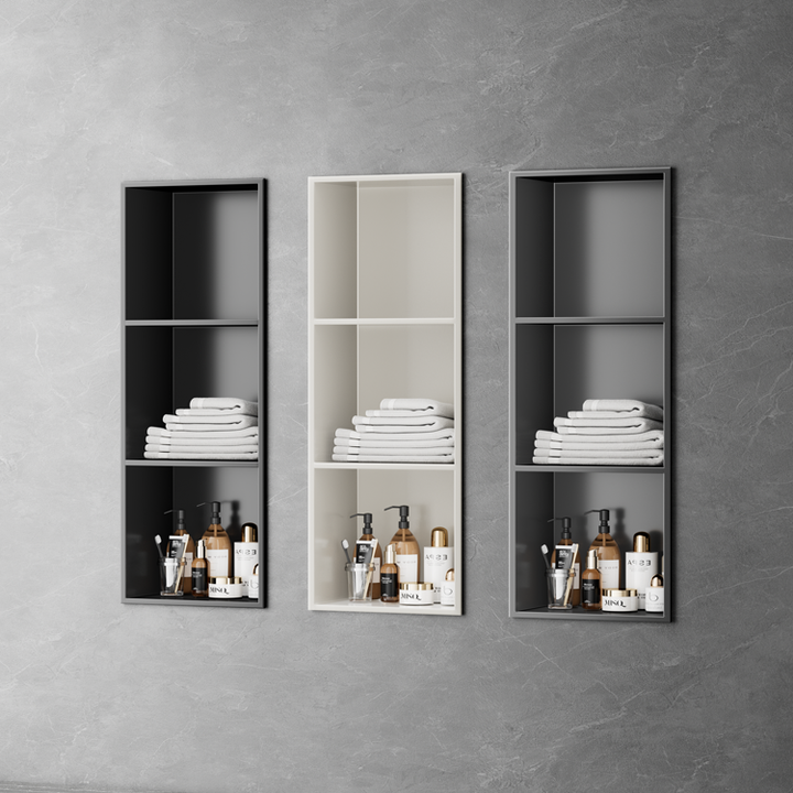 Stainless Steel Niche Cabinet Living Room Bathroom Embedded Design Wall Metal Shelf