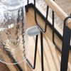Household Storage Rack Glass Cup Holder 6 Hooks Cup Drying Rack With Wooden Tray