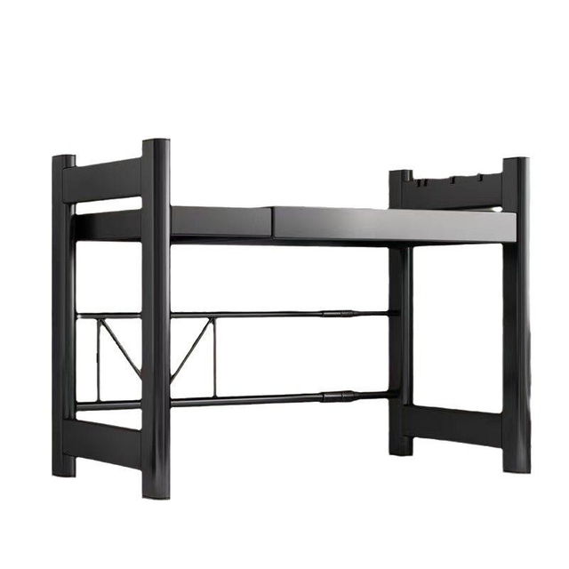 Upgraded Reinforced Model Microwave Oven Storage Rack Double Tier Retractable Kitchen Organization
