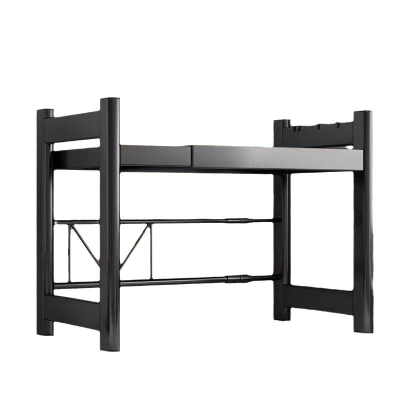 Upgraded Reinforced Model Microwave Oven Storage Rack Double Tier Retractable Kitchen Organization