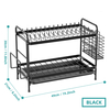 Household Multifunctional Kitchen Shelf Drainer Dish Cupboard Storage Rack