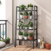 Iron Multi-tier Plant Floor Display Stand Balcony Patio Gardening Works Showcase