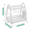 Multifunctional Chopsticks Draining Rack and Dish Organizer for Kitchen Countertops Home Use-Cross-Border Storage for Bowls