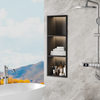 Stainless Steel Niche Cabinet Living Room Bathroom Embedded Design Wall Metal Shelf