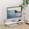 Adjustable Length Metal Monitor Stand Riser Double-Tiered Standing Type Computer Riser for Desks & Monitors