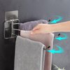 Bathroom Towel Bath Towel Rack 180 Degree Rotatable Towel Rack No Punch Stainless Steel Kitchen Rag Rack