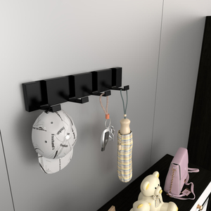 Elegant Black Gold Waterproof Wall Hooks Waterproof Wall Coat and Towel Hooks for Kitchen Bathroom Use for Clothing Tools