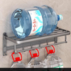 Foldable Towel Shelf with Movable Hooks Rustproof Towel Storage Wall Mount for Bathroom Lavatory