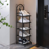 Sturdy Metal Free Standing Shoe Rack Saving Space Shoe Shelf 5 Tier Vertical Storage Organizer