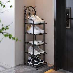 Sturdy Metal Free Standing Shoe Rack Saving Space Shoe Shelf 5 Tier Vertical Storage Organizer