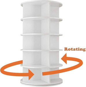 Customized Size Shoe Carousel 360 Rotating Shoe Rack Tower 5 Tier Storage Cabinet Rotating Shoe Racks