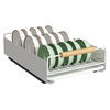 Single-Tier Pull-Out Dish Rack Cabinet Shelf Cross-Border Kitchen Organizer with Drain Efficient Storage Cupboard Organization