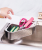 304 Stainless Steel Kitchen Sink Strainer Corner Drainage Filter Basket Hanging Dishwashing Basket