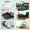 Cross-Border Kitchen Bowl Rack Home Anti-Rust Countertop Double Draining Bowl Rack Multi-Functional Dish Storage Racks