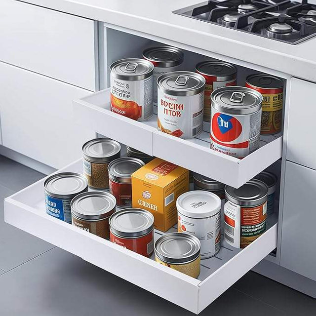 Expandable Pull Out Cabinet Organizer With Adhesive Nano Film Pull Out Drawer for Cabinets