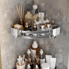 Stainless Steel Bathroom Tripod Multi-Tier Wall Mounted No-Punch Storage Shelf