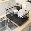 Single-Tier Stainless Steel Kitchen Rack Dish Drainer Tray Sink Drying Standing Type Storage Rack Bowl