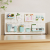 Home Office Desktop Standing Storage Shelf Vertical Metal Pegboard DIY Accessory Set