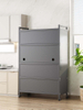 5 Tier Pantry Storage Cabinet with Microwave for Kitchen Garage Living Room for Clothing Tool Organization Baker Racks Included