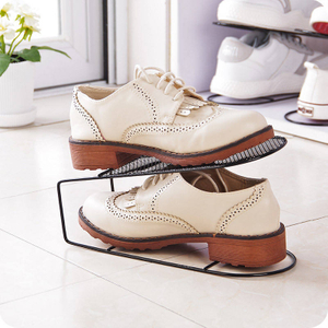 Black Iron Shoe Rack Stand Metal Shoe Slots Organizer & Storage Closet for Wardrobe Shoe Stacker Holder