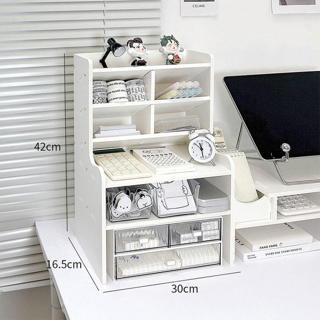 Desktop Multi-Layer Shelf Stationery Organizing Cabinet Home Decoration
