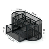 Mesh Desk Organizer, Desk Accessories with Drawers, Pencil Holder for Desk with 9 Compartments for Office Supplies