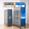 Floor Standing Metal Kitchen Storage Cabinet 4 Tier Extra Large Capacity with Pulleys