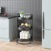 Rolling Carts Trolley 3-tier Cart Metal Kitchen Storage Cart Stainless Steel Modern Storage Holders & Racks Customized Logo