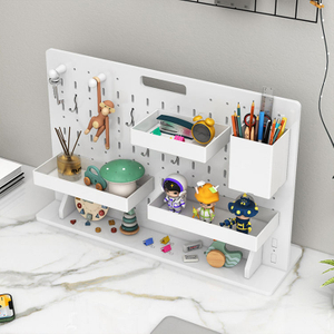 Store Hot Sale PVC Pegboard Organizer Set Desktop Pegboard Storage Racks