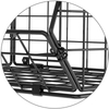 4 Tier Foldable Closet Organizer, Clothes Shelves with 5 S Hooks, Wall Mount&Cabinet Wire Storage Basket