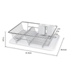 Kitchen Single-Tier Stainless Steel Draining Dish Rack Household Utensils Countertop Organizer