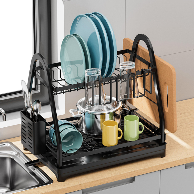Multifunctional Chopsticks Draining Rack and Dish Organizer for Kitchen Countertops Home Use-Cross-Border Storage for Bowls