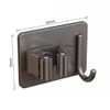 Mop Broom Holder No Dril Wall Mounted Heavy Duty with Hooks Hanger for Bathroom