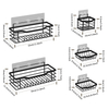 Wrought Iron Cross-Border No-Hole Wall-Mounted Toiletries Storage Racks Five-Shelf Bathroom Set