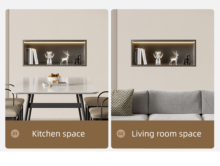 Stainless Steel Recessed Niche Electrostatic Coating Living Room Backsplash