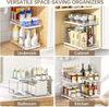 2-Tier Multi-Purpose Cabinet Organizer Pull Out Under Sink Organizers and Storage