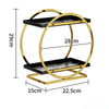 Light Luxury Wrought Iron Bathroom Shelf Toilet Hand Wash Sink Cosmetic Organizer Desktop Vanity Storage Rack