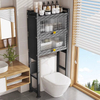 3 Tier Luxury Toilet Rack Bathroom No-Punch Space-Saving Metal Storage Cabinet