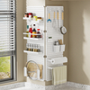 Space-Saving Carbon Steel Wall Pegboard Organizer with Customizable Accessories for Home Tableware Display Rack
