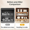 Adjustable Width Metal Cabinet Storage Racks Heavy Duty Slide Organizer Hanging Shelf Spice Organizer Spice Storage Basket