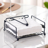 Single-Tier Metal Designer Paper Napkin Holder Standing Type for Sundries Organization