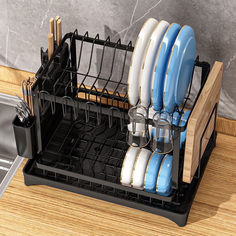 Multifunctional Kitchen Household Dish Drainage Storage Rack Water Filter Bowl Holder
