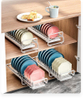 Multifunctional Kitchen Dish Rack Narrow Small Standing Type Cabinet Drainage Easy Installation Dish Holder