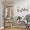 Coat Rack Freestanding Closet Organizer 3 Storage Shelves, Corner Storage Organizer