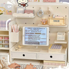 Desktop Stationary Storage Rack with Drawer White Desk Tidy Caddy Organizer for Home Office and School