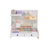Desktop Stationary Storage Rack with Drawer White Desk Tidy Caddy Organizer for Home Office and School