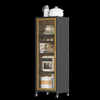 Metal Floor-to-ceiling Clip Storage Cabinet with Wheels Multifunctional Waterproof Storage Cabinet
