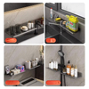 Wall-Mounted Bathroom Sink Faucet Shelf Toiletries Draining Organizer