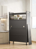 5 Tier Pantry Storage Cabinet with Microwave for Kitchen Garage Living Room for Clothing Tool Organization Baker Racks Included